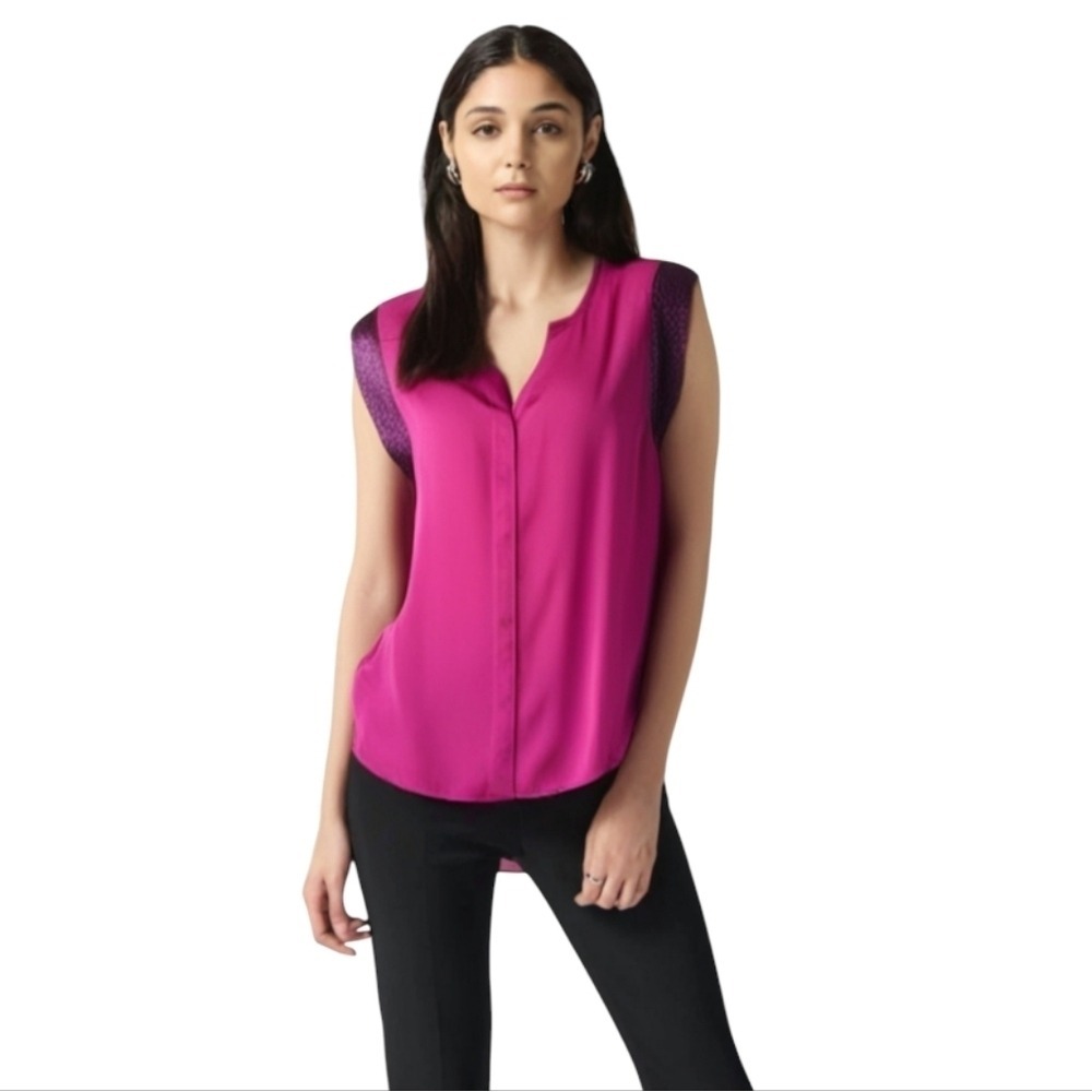 CAbi Pink Campo Fuchsia Blouse Style Size XS